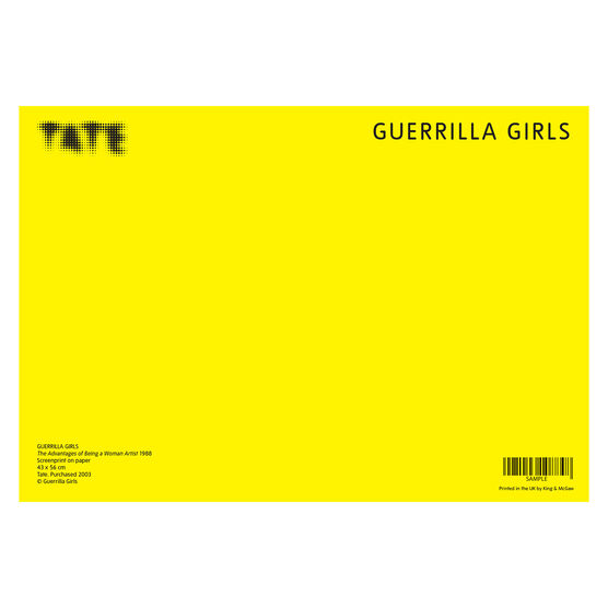Guerrilla Girls Advantages of Being a Woman Artist shelf print